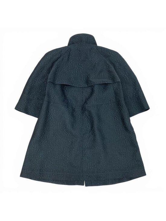 Chanel Camellia CC Logo Stand Collar Jacket Coat 38 Navy - Picture 3 of 10